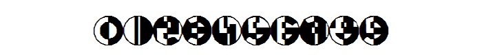 Circle black&white font